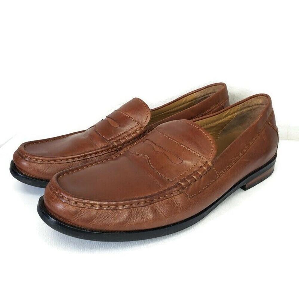 Cole Haan Grand OS Pinch Hand Sewn Marine Classic Loafer Mens 13 M Brown Leather